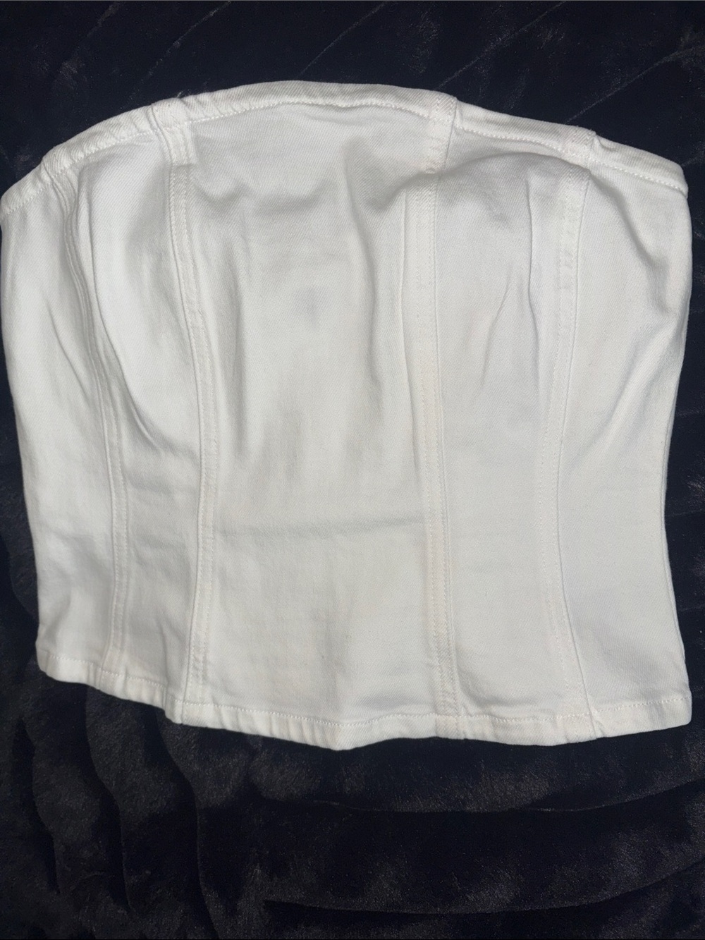 American Eagle Outfitters White Strapless Corset Top